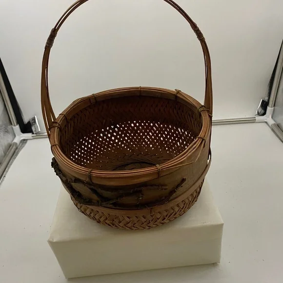 Vintage 20th Century Asian Ikebana Flower Basket